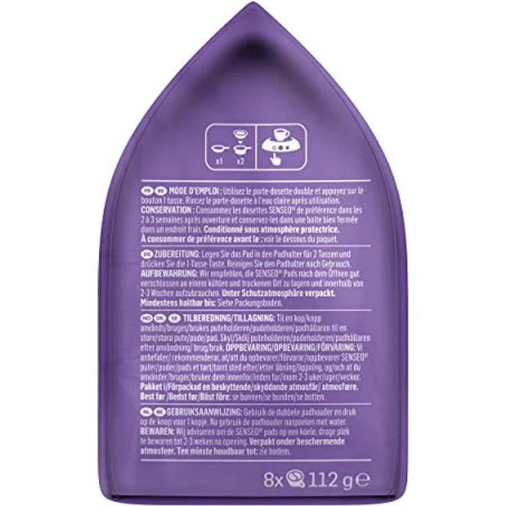 Senseo Milka Choco Pads 2er Set, Schokoladengetränk, Kakaogetränk, Kaffeepads, 2 x 8 Pads - Portionen – Bild 6