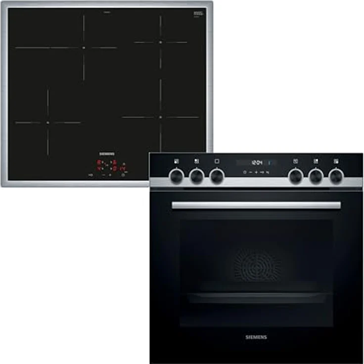Siemens EQ522IA00 iQ500 Herd-Cerankochfeld-Kombination herdgesteuert, 59,4 cm breit, granit Glanz-Emaille - einfache Reinigung, cookControl10 - Automatikprogramme – Bild 1