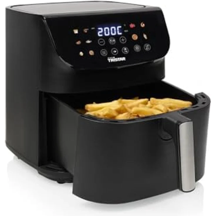 Tristar FR-9073, Heißluftfritteuse mit 9 l Volumen, 1800 W Leistung, 12 Voreinstellungen, LED-Touchscreen, 30 °C - 200 °C, 240 Minuten Timer – Bild 4