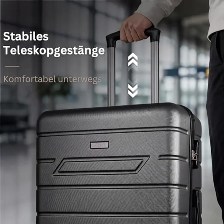 Nowi Bergamo 4 Rollen Trolley 75 cm, Grau (96 l, XL) – Bild 8