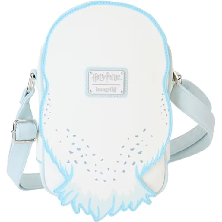 Loungefly Harry Potter Hedwig Crossbuddies Umhängetasche, Silber, aus veganem Leder mit abnehmbarer Geldbörse und verstellbaren Trägern – Bild 4