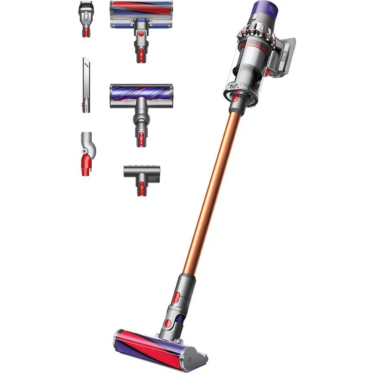 DYSON Akku-Hand-und Stielstaubsauger V10 Absolute, 525 W, Beutellos - Hohe Saugkraft, hygienische Behälterentleerung, umfangreiches Zubehör
