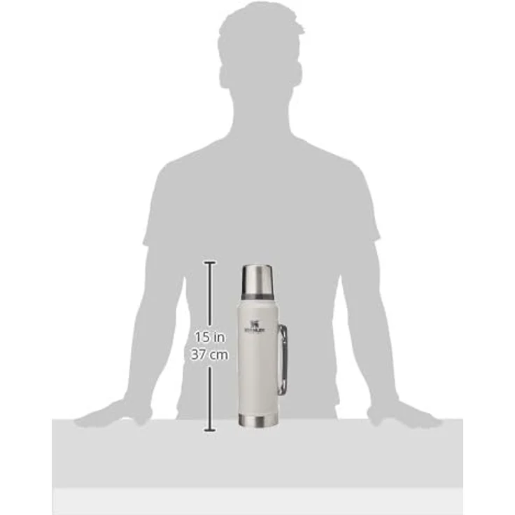 Stanley Classic Legendary Thermosflasche 1L Ash - Edelstahl Thermoskanne - BPA-Frei - Thermos Hält 24 Stunden Heiß - Deckel Fungiert Auch als Trinkbecher - Spülmaschinenfest – Bild 4