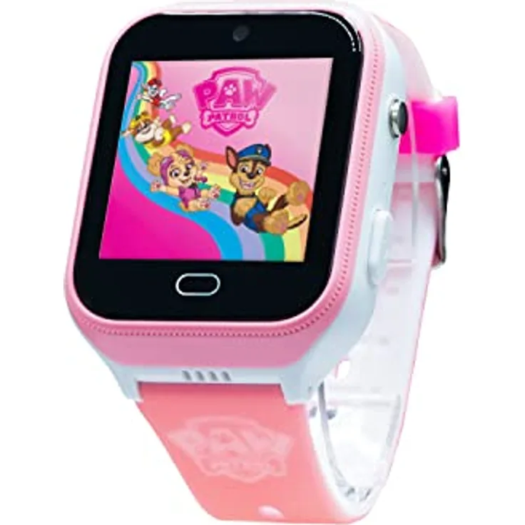 PAW PATROL Patrol 4G Kids-Watch Uhr für Mädchen mit Filtern die der integrierten Kamera gemacht Werden. Chat, Videoanrufe, Video, & Körpertemperatur (Rosa), 4942, Standard