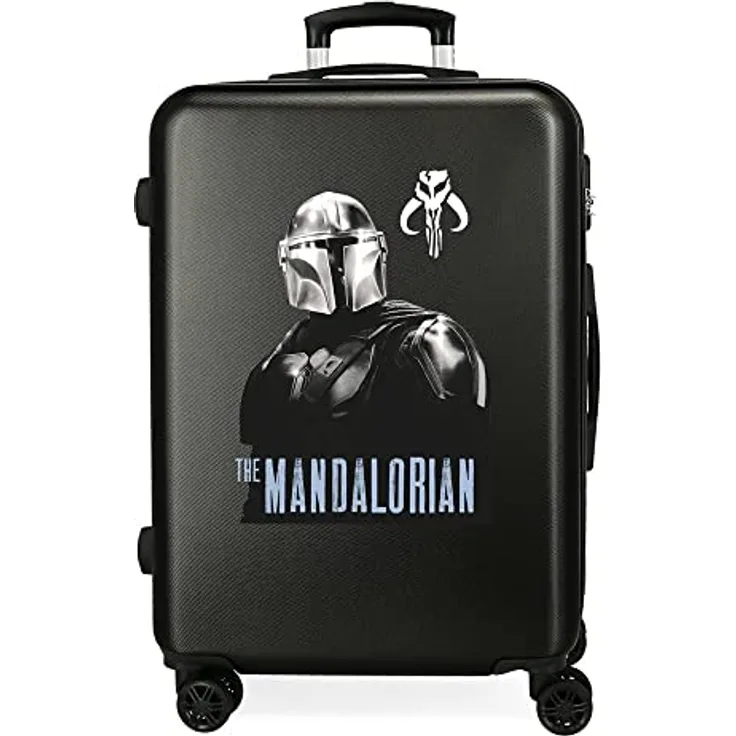 Star Wars The Mandalorian Koffer, mittelgroß, 48 x 68 x 26 cm, Schwarz, 48x68x26 cms, Mittelgroßer Koffer