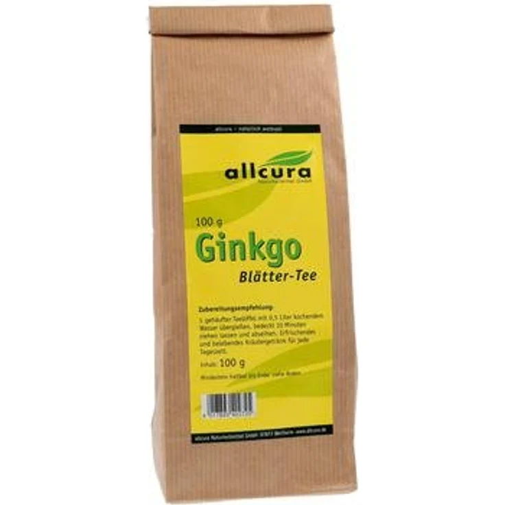 allcura Ginkgo TEE, 100 g Ginkgoblätter zur Teezubereitung – Bild 3