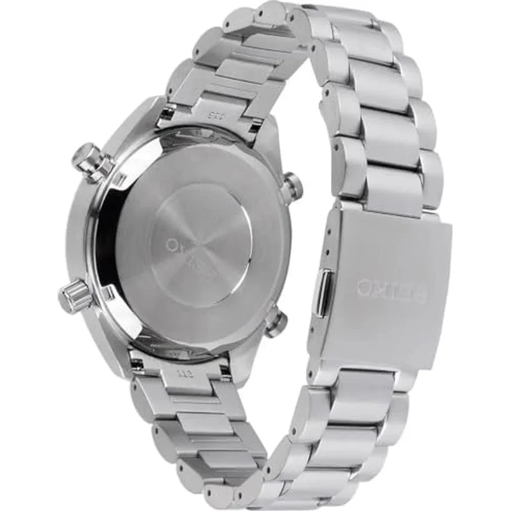 Seiko Automatische Uhr SFJ001P, Solarbetrieben mit Saphirglas und Edelstahlarmband – Bild 4