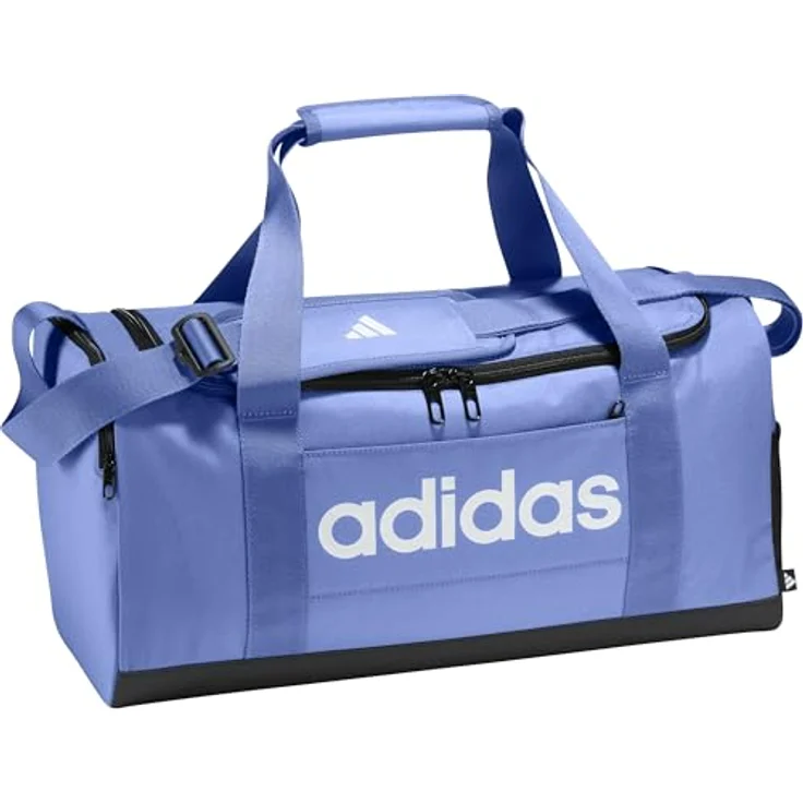 adidas Performance LINEAR DUFFEL S, Sporttasche mit separatem Schuhfach und verstellbarem Schulterriemen, schwarz – Bild 3