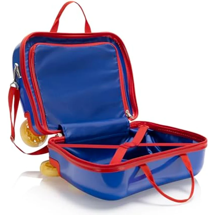 Heys Kinderkoffer Kids Ride-On Luggage, 16 cm, 4 Rollen, Marienkäfer, Feuerwehrauto, königliche Kutsche, Rennwagen, Polycarbonat-Verbundwerkstoff, bis zu 110 Pfund, bunte Lichter, abnehmbarer Riemen, 2 kg, Handgepäckzulassung – Bild 4