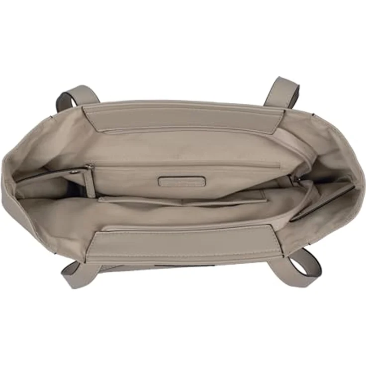 Tom Tailor Mirenda Schultertasche, Handtasche aus Kunstleder mit viel Stauraum, Beige – Bild 5