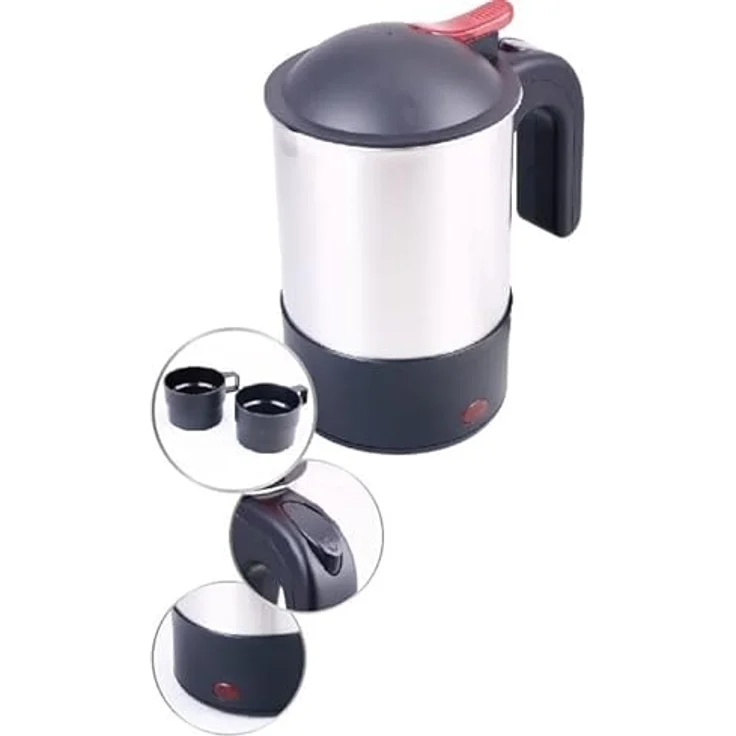 Wehmann Reise-Wasserkocher Wasserkocher 24 Volt für LKW, Edelstahl Babykostwärmer 24V, 0.5 l, 250,00 W, Edelstahlgehäuse – Bild 2