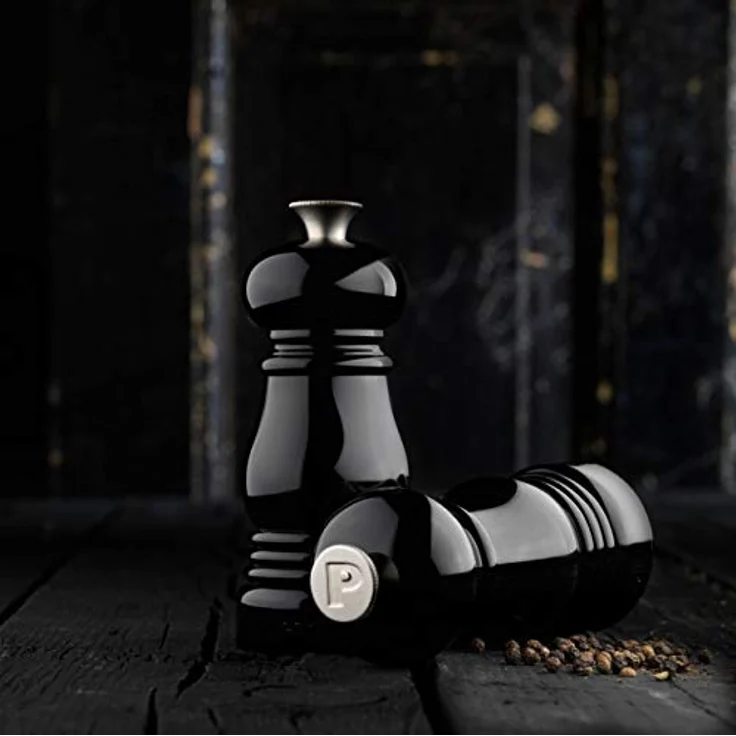 Le Creuset Kleines Mühlenset, Salz- und Pfeffermühle, ABS-Kunststoff, Je 5 x 5 x 12,1 cm, Keramik-Mahlwerk, Schwarz – Bild 3