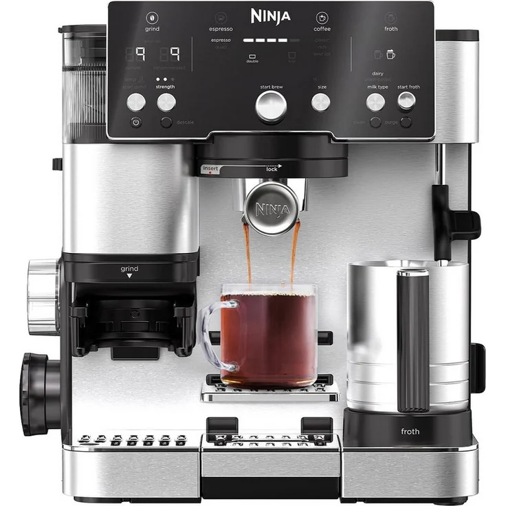 Ninja Kaffeevollautomat Luxe Café Essential ES501EU, Barista Assist Technologie, Dual Froth System, 25 Mahlgradeinstellungen, schwarz – Bild 1