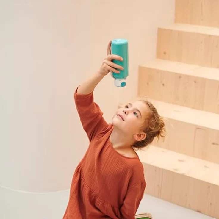 Mepal CAMPUS Pop-Up-Trinkflasche, 400 ml, dunkelgrün, auslaufsicher, spülmaschinengeeignet – Bild 5