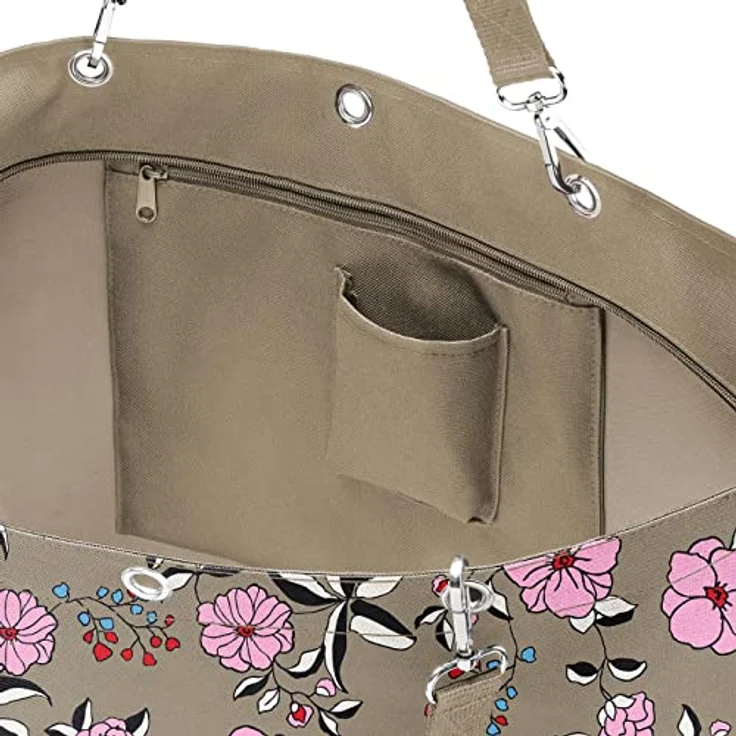 reisenthel shopper XL garden taupe – Geräumige Shopping Bag mit Wasserabweisung, 35l Volumen, B 68 x H 45,5 x T 20 cm – Bild 3