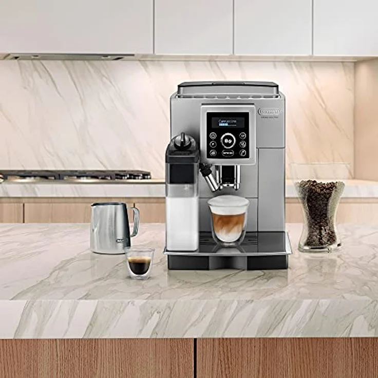 De'longhi ECAM 23.460.SB Kaffeevollautomat 15 bar Druck, Automatik-Cappuccino-System, abnehmbarer Wassertank 1,8 l, LCD-Panel, automatische Reinigung, silber – Bild 3
