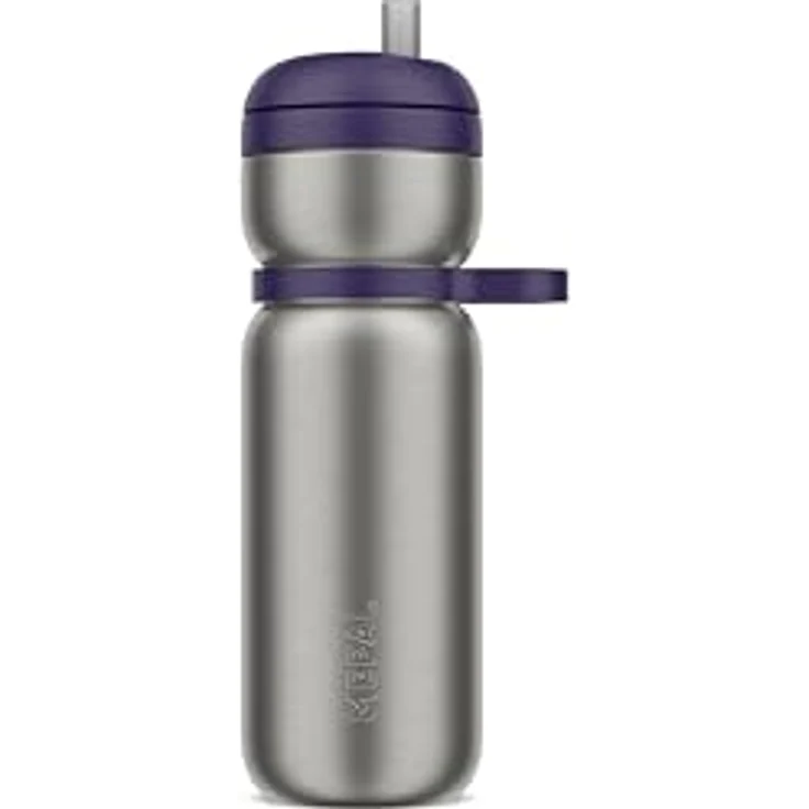 Mepal Thermo-Trinkflasche Twist Sport, auslaufsicher, vakuumisoliert, 600 ml, hält 6 Stunden warm und 10 Stunden kalt, Midnight blue – Bild 2