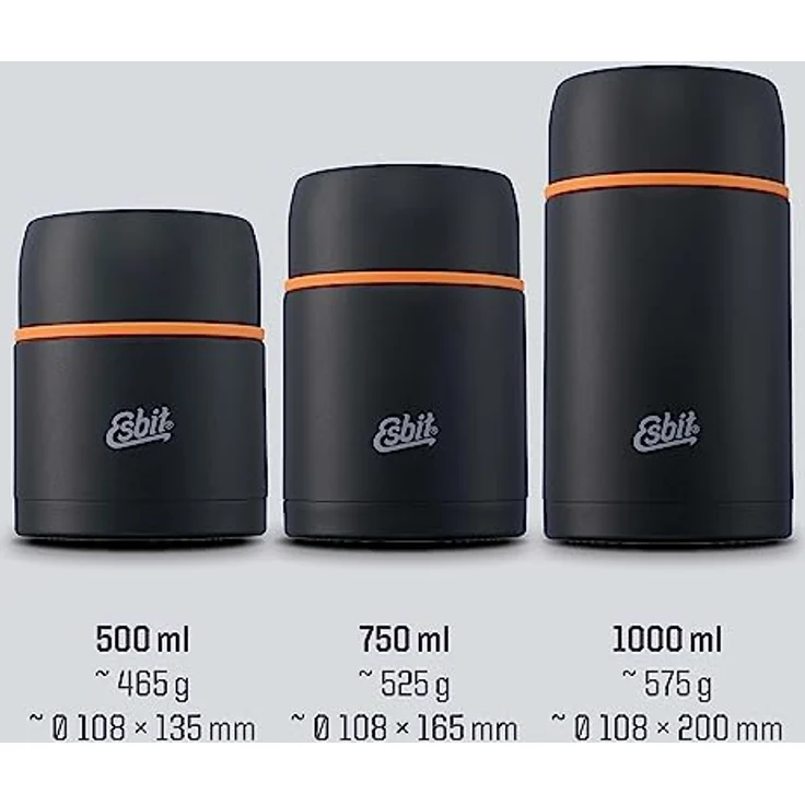 Esbit Thermobehälter | Edelstahl Isolierbehälter | BPA-Frei | Schwarz 750ml warme & kalte Speisen, Lunch – Bild 6