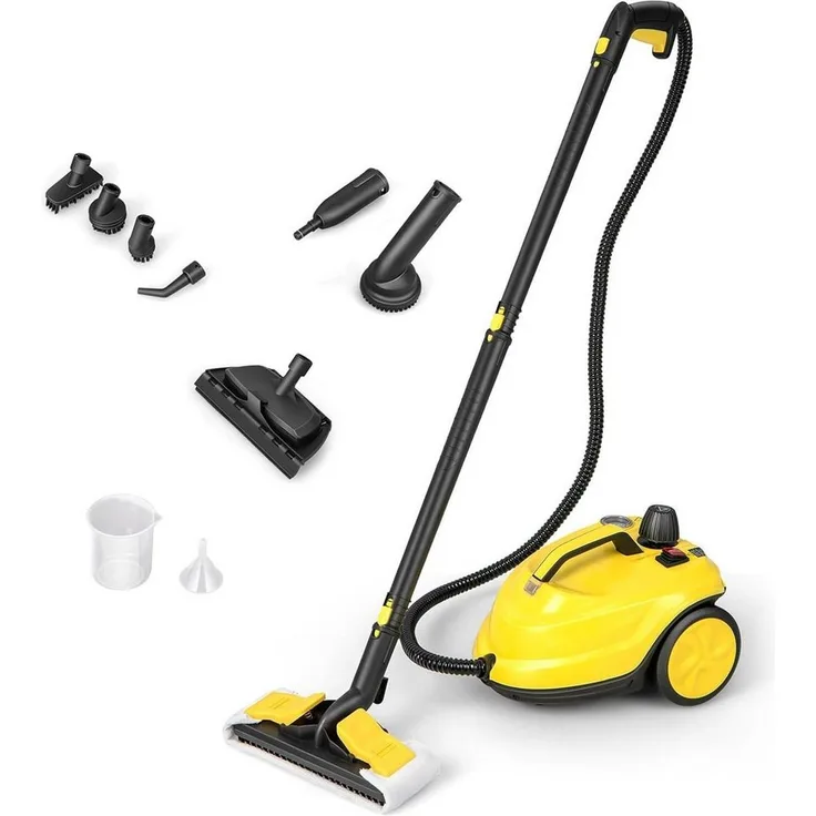 KOMFOTTEU Dampfreiniger, 2000,00 W, 1,8 L Wasserkapazität, gelb