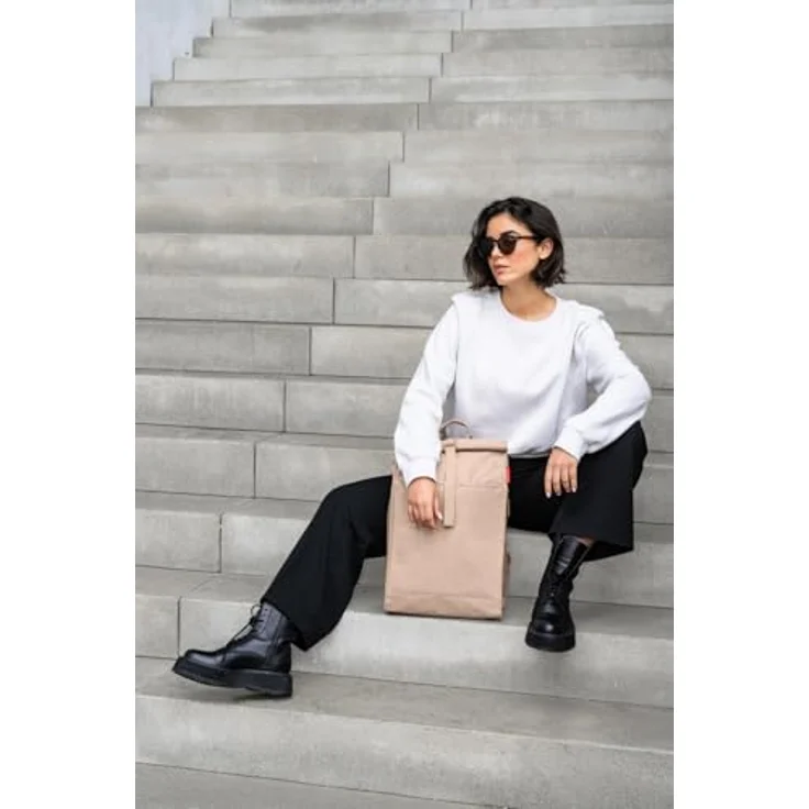 "REISENTHEL® Einkaufsshopper urban rolltop twist coffee - Flexibler Rolltop-Verschluss, wasserabweisend, gepolsterte Schultergurte" – Bild 6