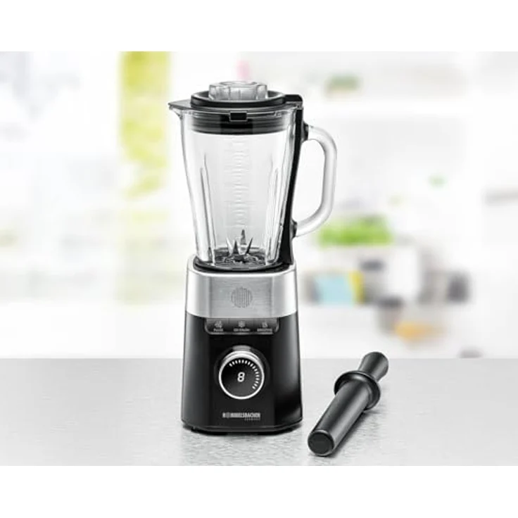 Rommelsbacher Standmixer MX 1260, 1200W, 22.000 U/min, 8-Stufen Drehzahlregulierung, 1,5 l Glaskrug, Edelstahl-Spezialmesser, Funktionen: Smoothie, Pulse, Ice Crush – Bild 3