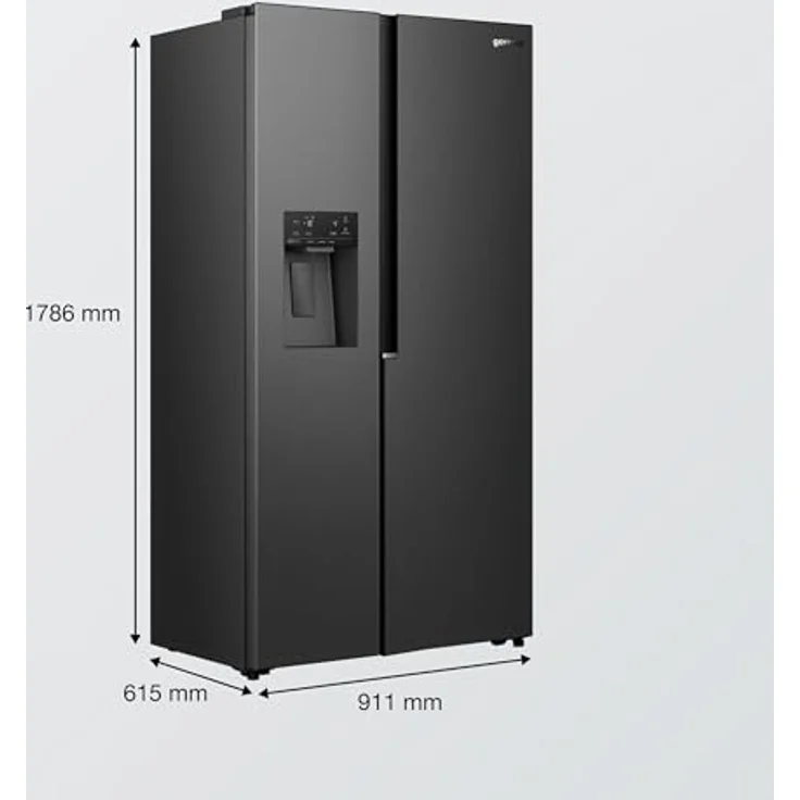 GORENJE NRS917C61BX Side-by-Side Kühlschrank, 528 l, Schwarz Inox Look, Wasser- und Eiswürfelspender, 1786 mm hoch – Bild 2