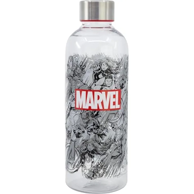Stor Marvel Trinkflasche 850 ml – Wasserflasche mit Schraubverschluss und Tragegriff für Schule & Sport