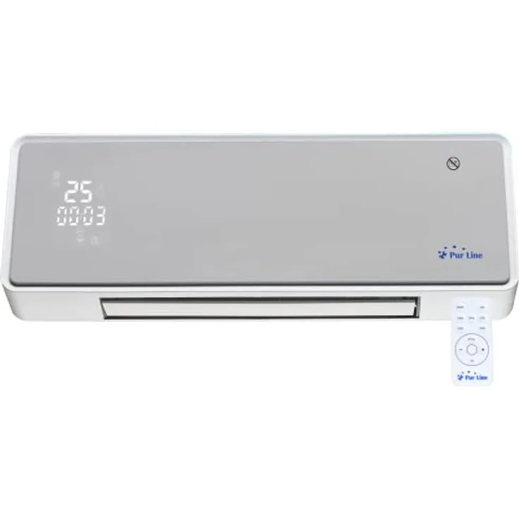 Purline Wandheizung Keramik mit Fernbedienung Hoti M80, 2000 W, programmierbare 24-Stunden-Zeitschaltuhr, Kinder- und Überhitzungsschutz, weiß
