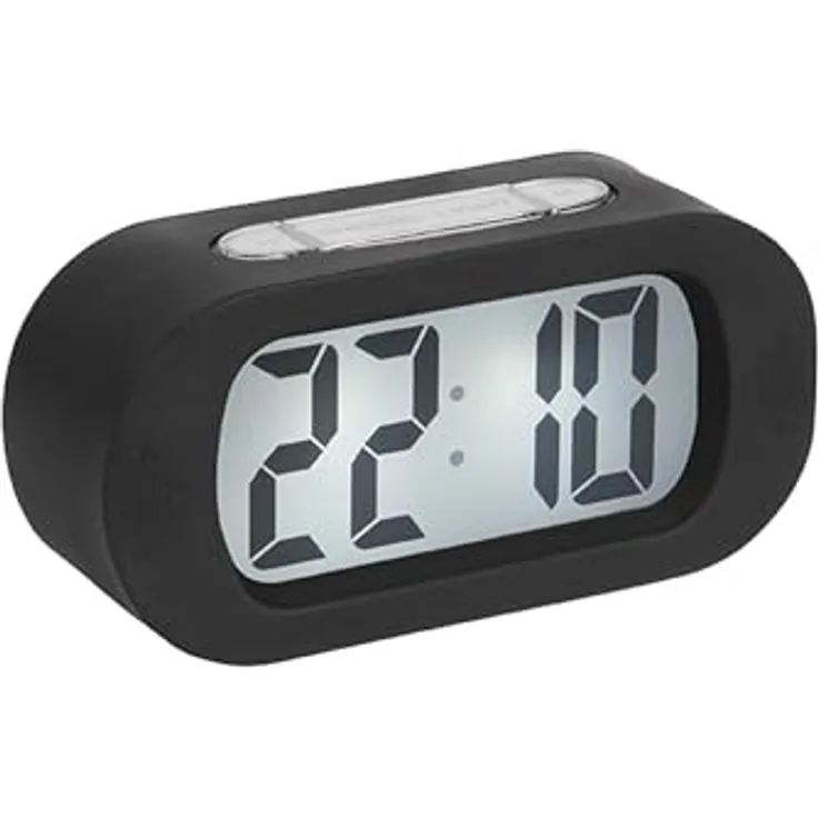 Karlsson Gummy, Digitalwecker mit Snooze-Funktion und weißem LED-Licht, gummiert