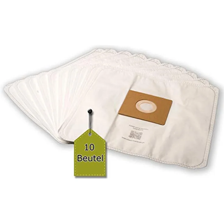 EVendix Staubsaugerbeutel eVac 10, 10 Stk + 1 Mikro-Filter, mehrlagig für Beko BKS 2124, hohe Filtration