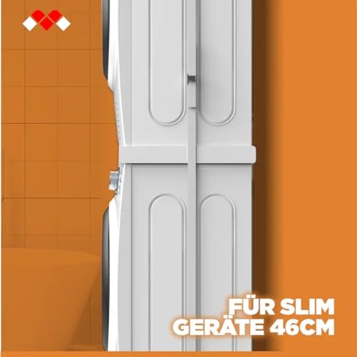 Meliconi Torre Slim L45, Universeller Zwischenbaurahmen für Waschmaschine und Trockner, platzsparendes Design – Bild 6
