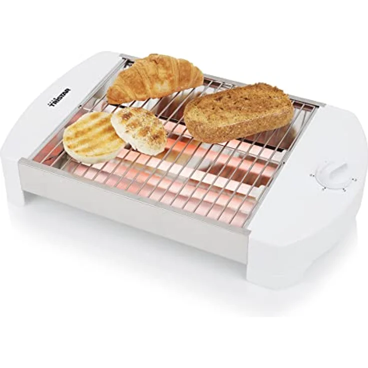 Tristar BR-2400 Flach-Toaster-Brötchenröster mit Countdown-Timer und Krümelschublade, 400 W – Bild 2