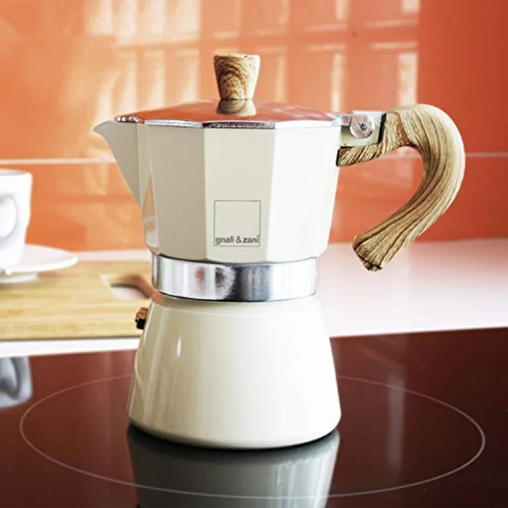 Gnali & Zani VEZ009-IND-CREAM Espressokocher, Aluminium, creme – Bild 5