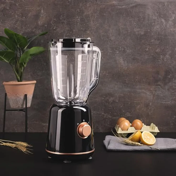 Bergner Standmixer 800W Schwarz, Kupfer, leistungsstarker Standmixer – Bild 3