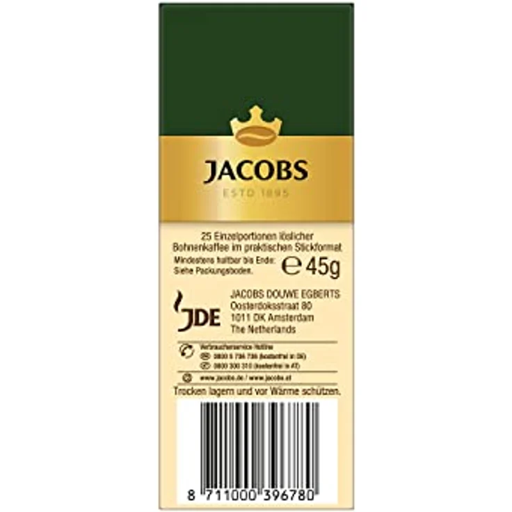 Jacobs Typ Café Crema, löslicher Kaffee, Instantkaffee, Instant, 25 Portionen – Bild 7
