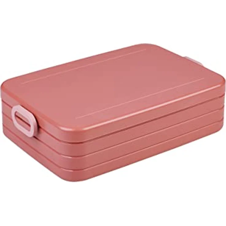 Mepal - Lunchbox Take a Break Large - Brotdose To Go - Für 4 Sandwiches oder 8 Brotscheiben - Meal Prep Box - Essensbox mit Unterteilung - Spülmaschinenfest - 1500 ml - Vivid Mauve – Bild 1