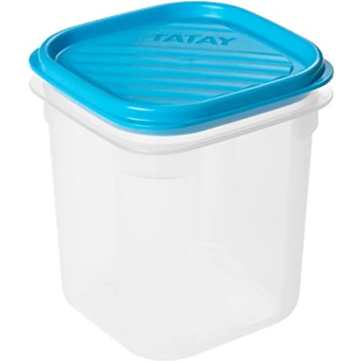 Tatay Frischhaltedose , Airtight, 0,7L von Kapazität, flexible Druckdeckel, BPA frei, Geeignet Mikrowelle und Spülmaschine, Blau. Maße: 10 x 10 x 11,7 cm