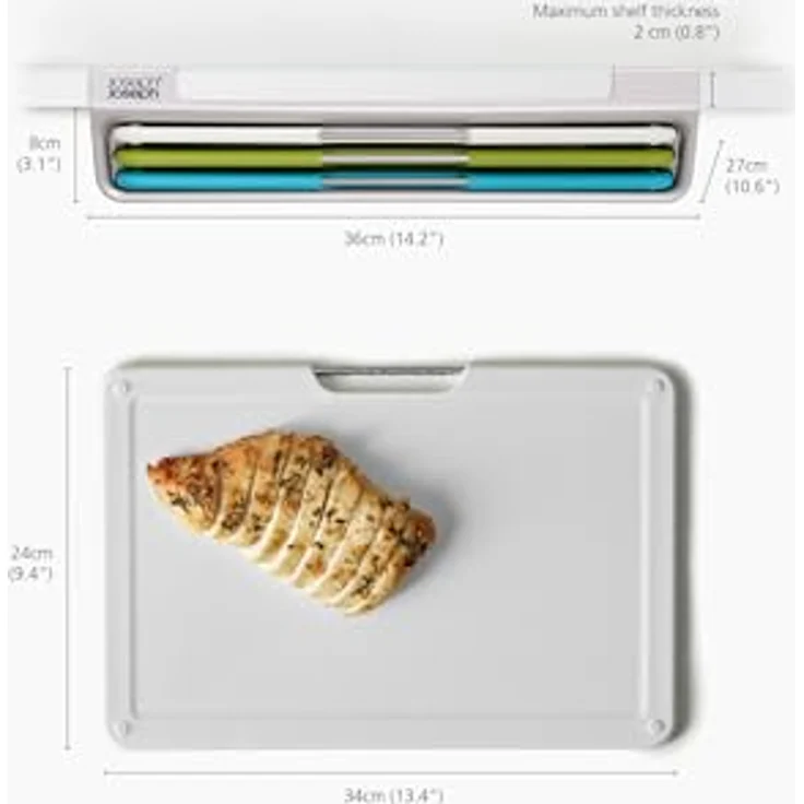 Joseph Joseph Folio Slim Unterregal Schneidebrett-Set L 3tlg., Schneidebrett, Mehrfarbig – Bild 3