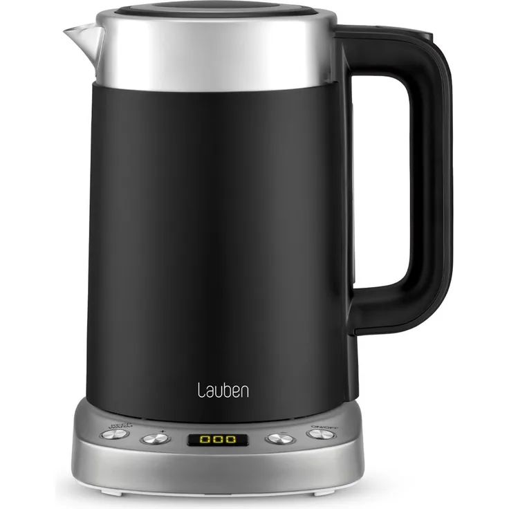 Lauben Electric Kettle EK17SB, Wasserkocher mit hochwertiger Edelstahl-Oberfläche, schwarz