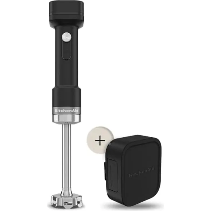 Kitchenaid Kabelloser Stabmixer I Kitchenaid Go I Tragbarer Stabmixer mit Akku und 700ml mixbehälter I Schwarz