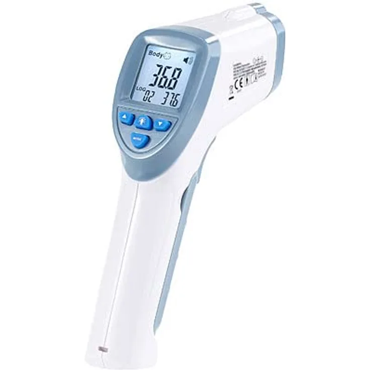 newgen medicals Stirnthermometer  IRT-60 (ZX1999): Medizinisches 2in1-Infrarot-Stirn- & Oberflächen-Thermometer (Fiebermessgerät)