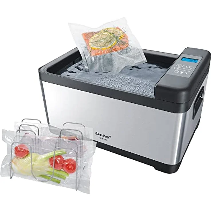 Steba 05.14.00 SV 2 Sous-Vide Garer, 10 Liter Fassungsvermögen, Stahl, Silber, 1200 Watt – Bild 4