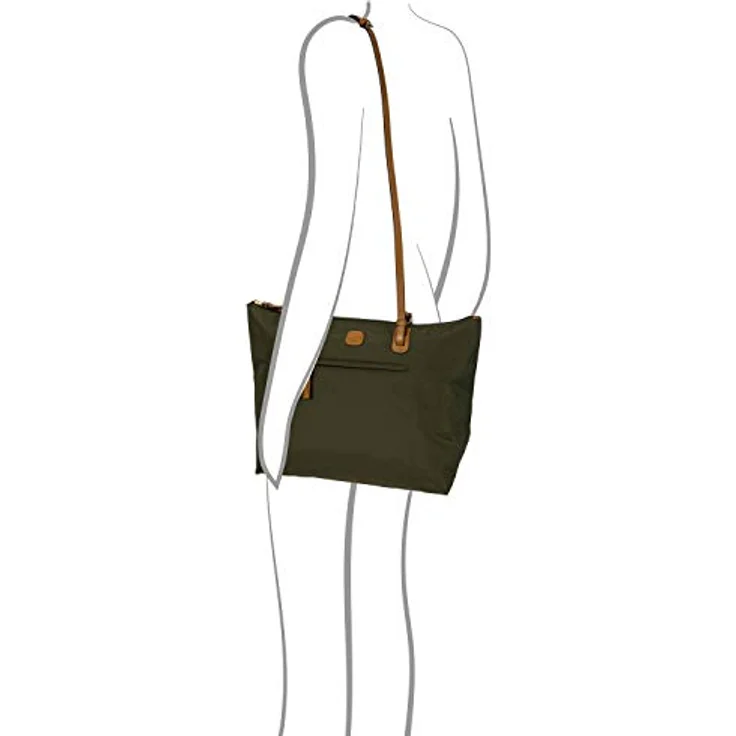 Brics X-BAG SHOPPINGBAG, Handtasche und Einkaufstasche mit A4-Hauptfach und Reißverschlussetui, Grün – Bild 7