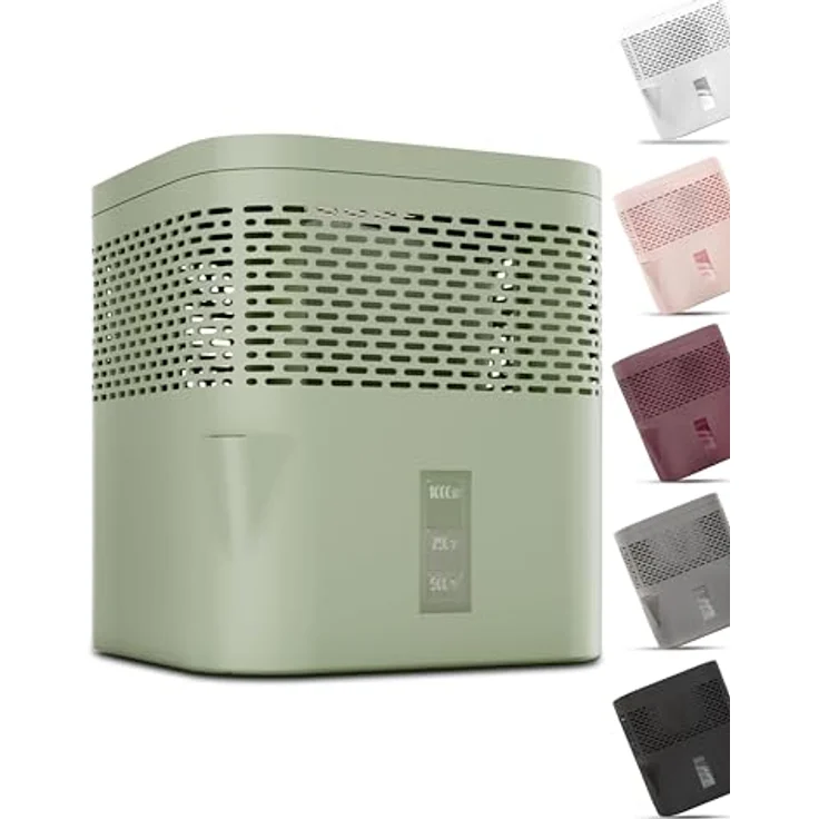 BonAura® AirOne Lite, Luftentfeuchter ohne Strom mit 360° Belüftung, integriertem Ausgießer & 450g Granulat, für Räume bis 16m²