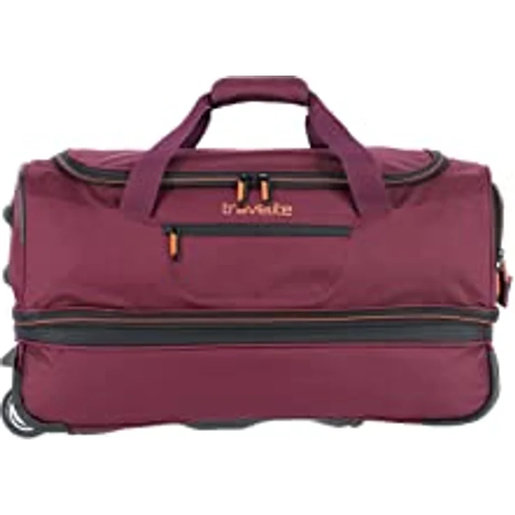 travelite 2-Rad Trolley Reisetasche Gr. S mit Dehnfalte, Gepäck Serie BASICS: Weichgepäck Reisetasche mit Rollen mit extra Volumen, 55 cm, 51 Liter (erweiterbar auf 64 Liter) – Bild 2