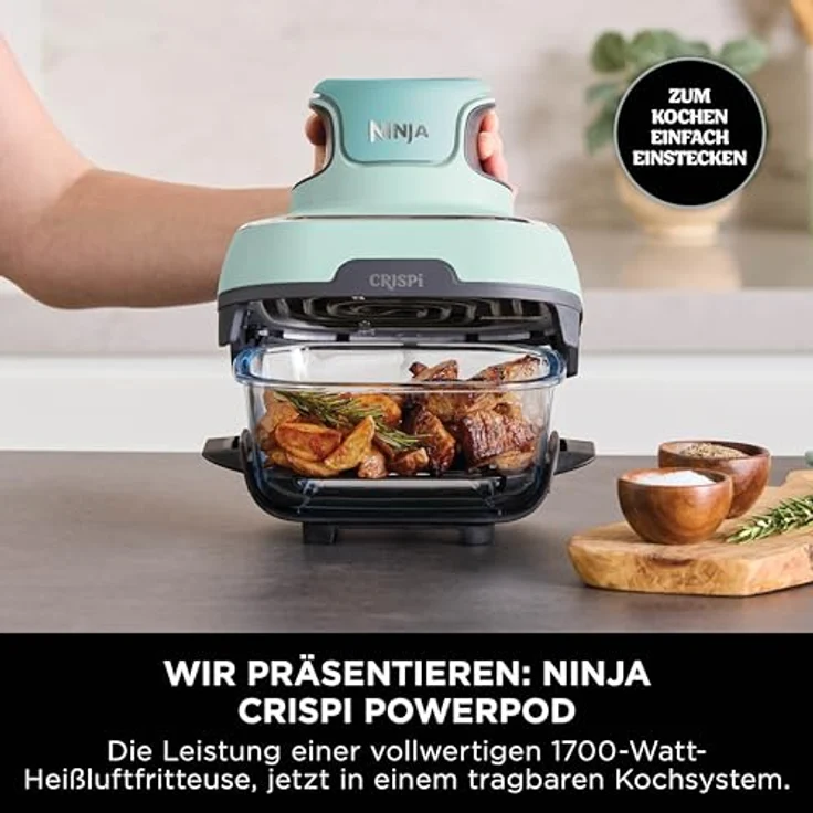 NINJA Fritteuse Crispi FN101EUSG, Heißluftfritteuse mit 3,8 l Fassungsvermögen und LCD-Display, 4 einstellbaren Programmen, Timer-Funktion – Bild 5