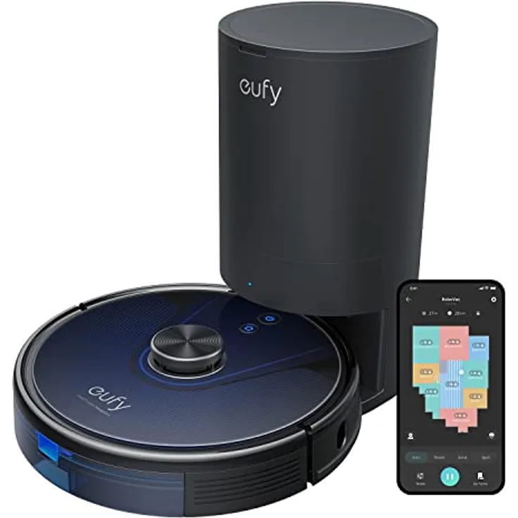 eufy RoboVac L35+ Hybrid Gen. 2023 Saug- & Wischroboter mit Absaugstation (WLAN Funktion, iPath Laser Navigation, 3200Pa Saugkraft, bis zu 60 Tagen ohne Staubbeutelwechsel, Elektronischer Wassertank)