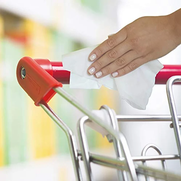 Sagrotan Feuchte Tücher zur Desinfektion – In praktischer Reisegröße für die schnelle hygienische Reinigung unterwegs – 5 x 15 Feuchttücher, einzeln verpackt – Bild 4