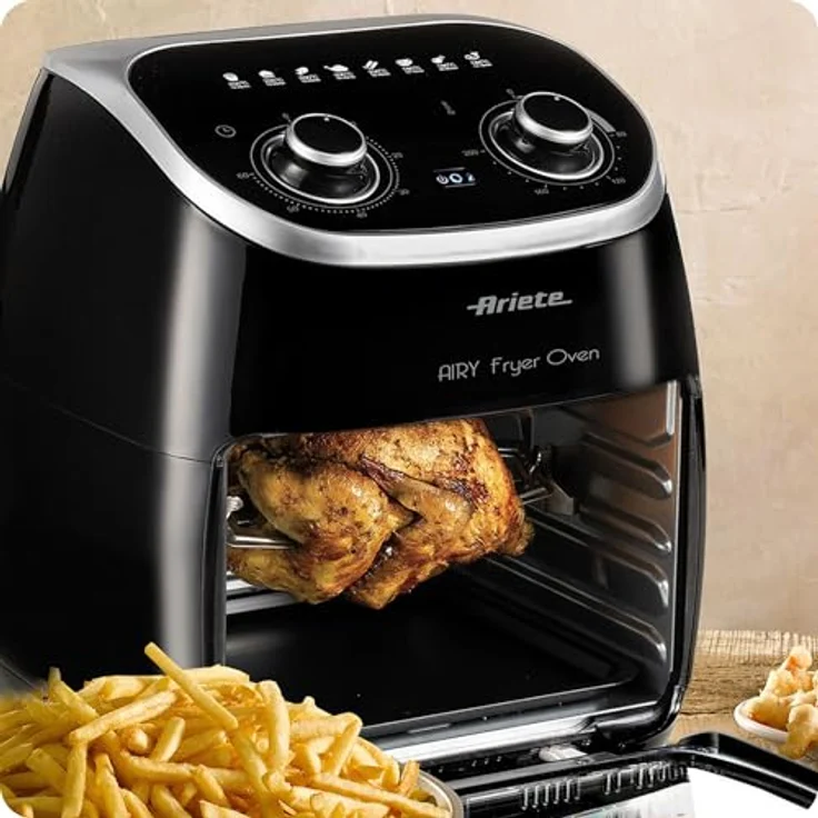 Ariete Heißluftfritteuse 4619 Airy Fryer Ofen 11 L, 2000 W, Fassungsvermögen 1 kg – Bild 3