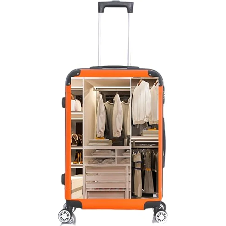 COFI 1453 Reisekoffer Kofferset 3 TLG Hartschale Trolley Set Orange – Bild 5